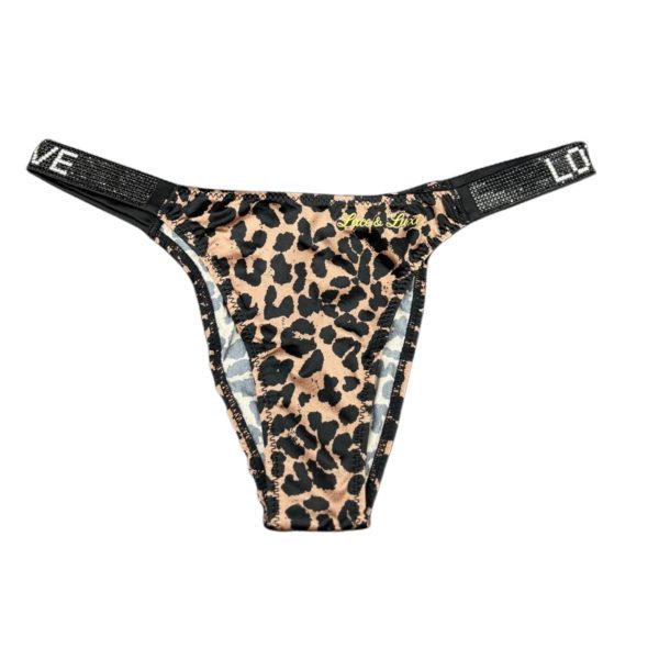 GLOW LACE CRYSTAL STRAP THONG — 7 Pack