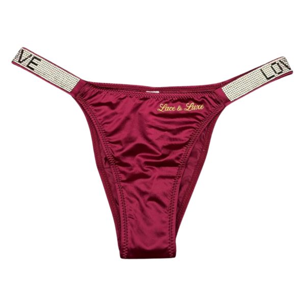 GLOW LACE CRYSTAL STRAP THONG — 7 Pack