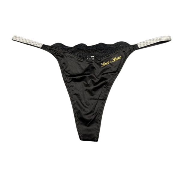 MIDNIGHT GLITZ LOW RISE LACE TRIM G-STRING — 4 Pack