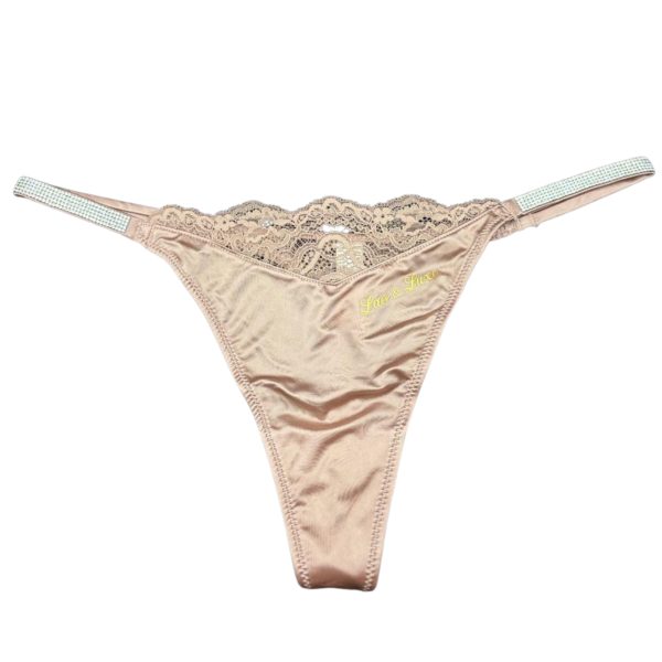 MIDNIGHT GLITZ LOW RISE LACE TRIM G-STRING — 3 Pack