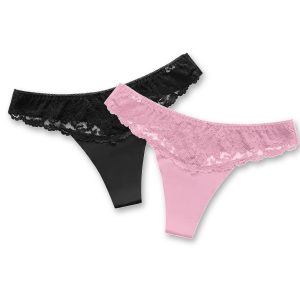 FLIRTY LACE THONG — 2 Pack